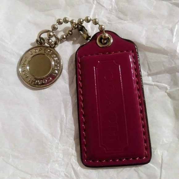 Coach tags magenta pink/silver - Picture 2 of 4